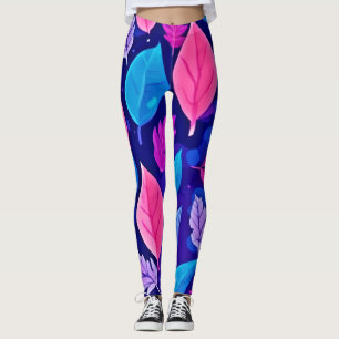 Leggings Personalizados caprichosos: morado y rosado