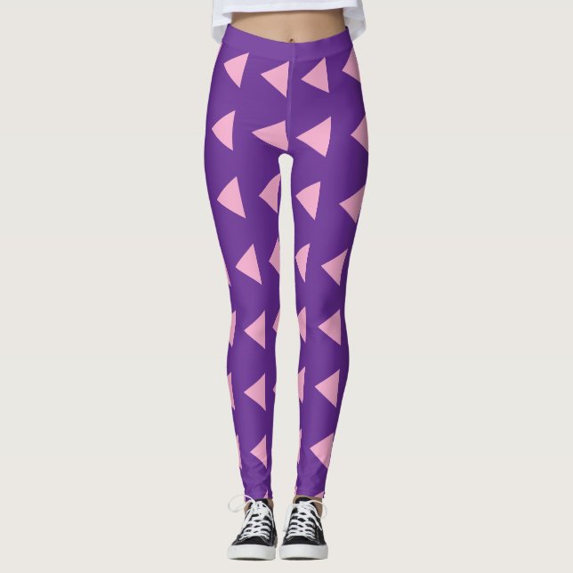 Leggings personalizados con patrón de triángulo (Anverso)