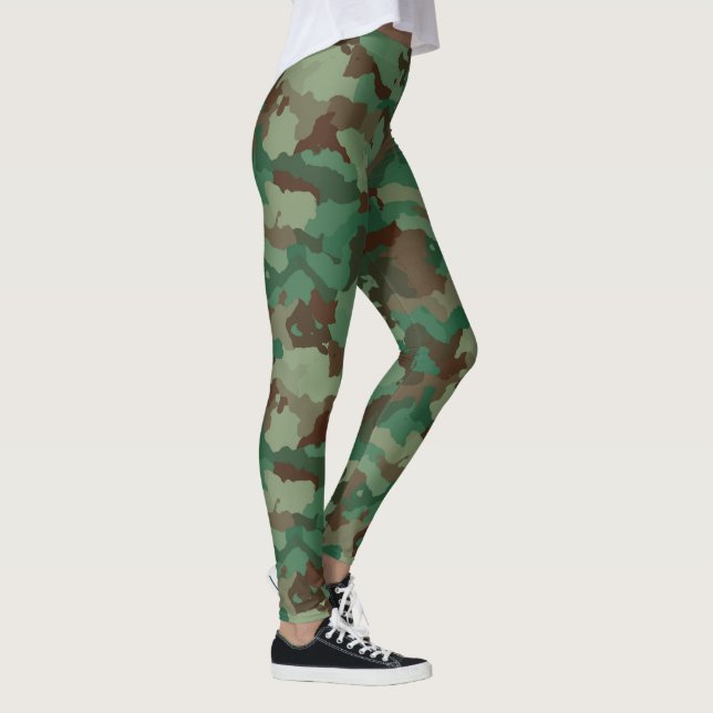 Leggings personalizados de camuflaje verde (Derecha)