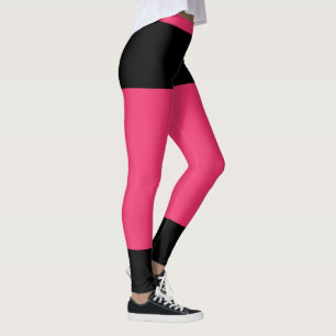 Leggings Personalizados Elegantes Rosa Caliente Acentuados 