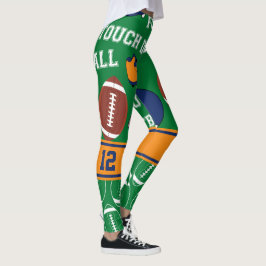 Leggings PERSONALIZAR EL patrón deportivo NÚMERO DE FÚTBOL