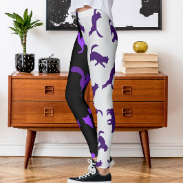 Leggings Personalizar Mascota fotográfico patrón gato negro