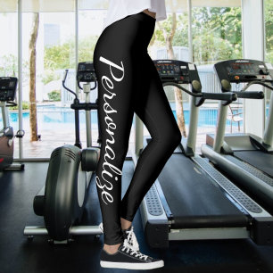 Leggings Personalizar negro y blanco (o cambiar texto/color
