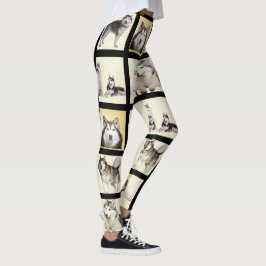 Leggings Personalizar Tu 7 Mascotas de plantilla de fotos N