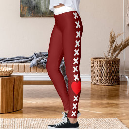 Leggings Personalized Happy Valentine's Day Pet Lovers Red