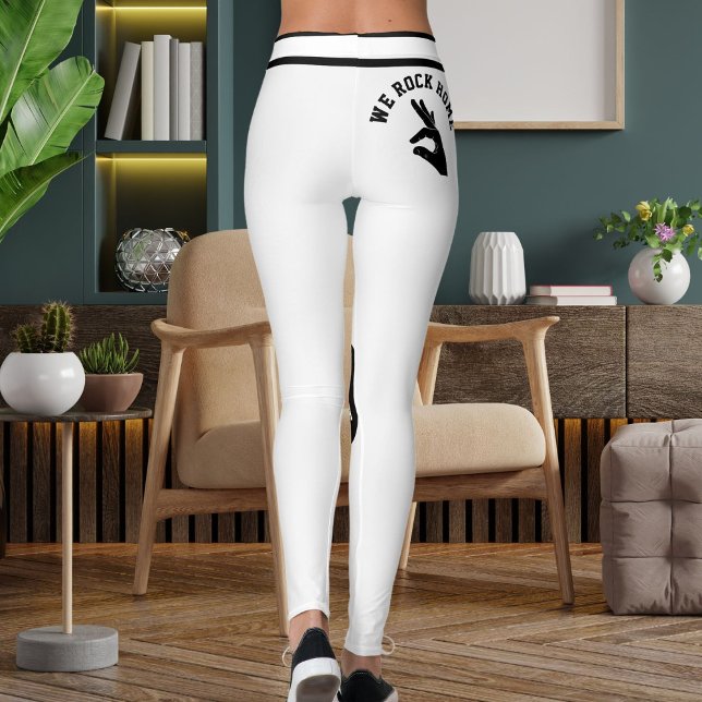 Leggings Personalized Pet Mama Black White Striped Stylish (Subido por el creador)