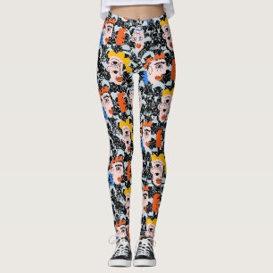 Leggings Personas y caras. PAF2501.Black BG