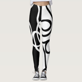 Leggings Persuasión lineal I: Resumen en blanco y negro