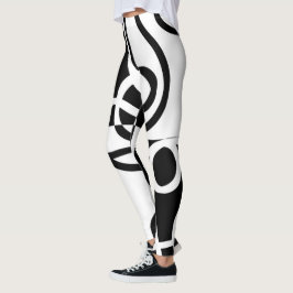 Leggings Persuasión lineal II: Resumen en blanco y negro