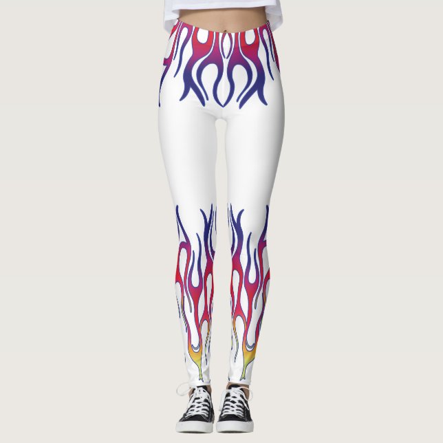 Leggings Perturbadoras piernas con llamas (Anverso)