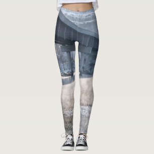 Leggings Pesca de invierno en el lago Taneycomo Foggy