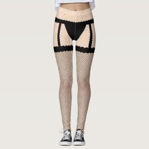 Leggings Pesca de mosquiteros y suspensión de piernas negr