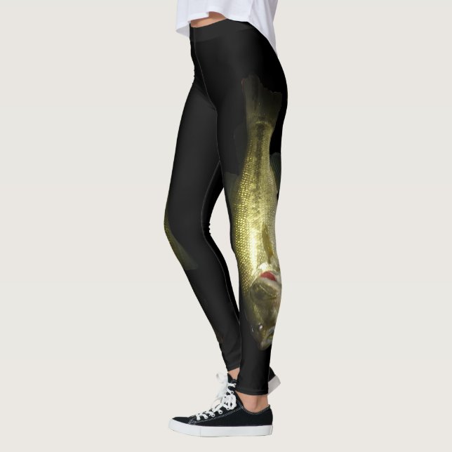 Leggings Pesca de trasero Mujeres verdes negras (Izquierda)