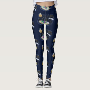 Leggings Pescado alegre lindo del ilustracion del personali