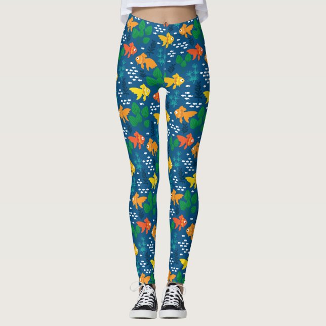 Leggings Pescado de oro en acuario (Anverso)