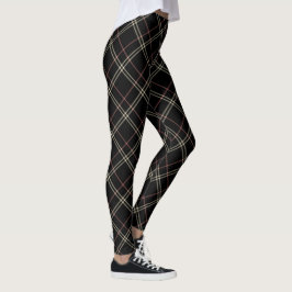 Leggings Pescado elegante rosado y beige negro