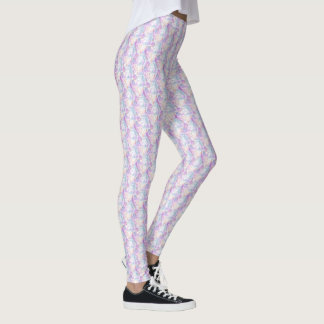 Leggings Pescado y cuentas boho púrpura de las piernas