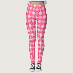 Leggings Pescador de argyle rosado caliente