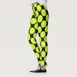 Leggings Pescadores de tenis en pista de tenis<br><div class="desc">Pánticos de la Compresión del Jugador de Tenis Ball: Piernas cortas y simples para jugadores de tenis con pelotas amarillas brillantes sobre fondo negro. Puede cambiar el color de fondo de negro a cualquier otro color que desee haciendo clic en el botón "Personalizar" y, a continuación, seleccionando un color donde...</div>