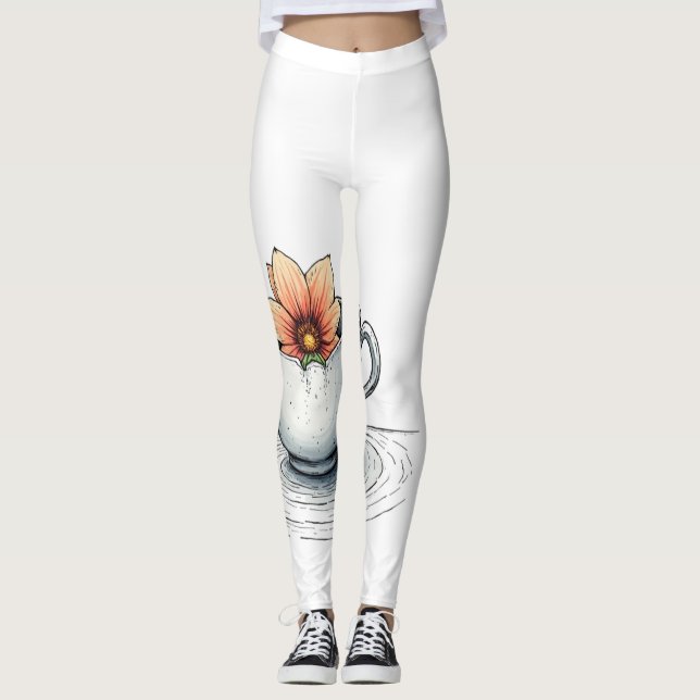 Leggings Petal y porcelana (Anverso)