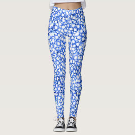 Leggings Petales azules generados por computadora