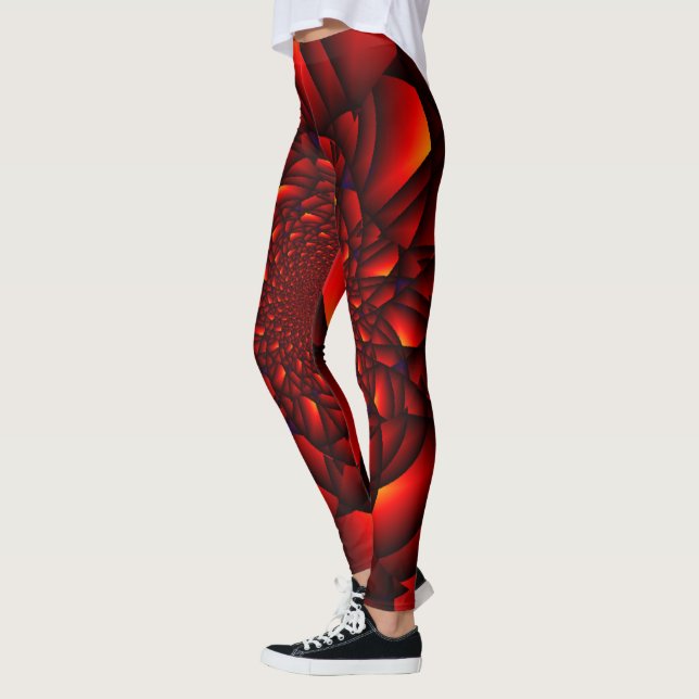 Leggings Pétalo Rojo Negro Azul (Izquierda)