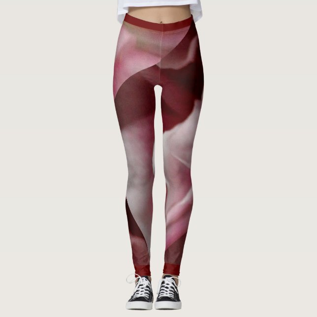 Leggings Pétalos de flor rosa (Anverso)