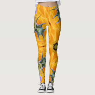 Leggings Pétalos de girasol amarillo Kaleidoscope