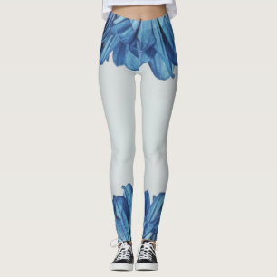 Leggings pétalos de rosa azules