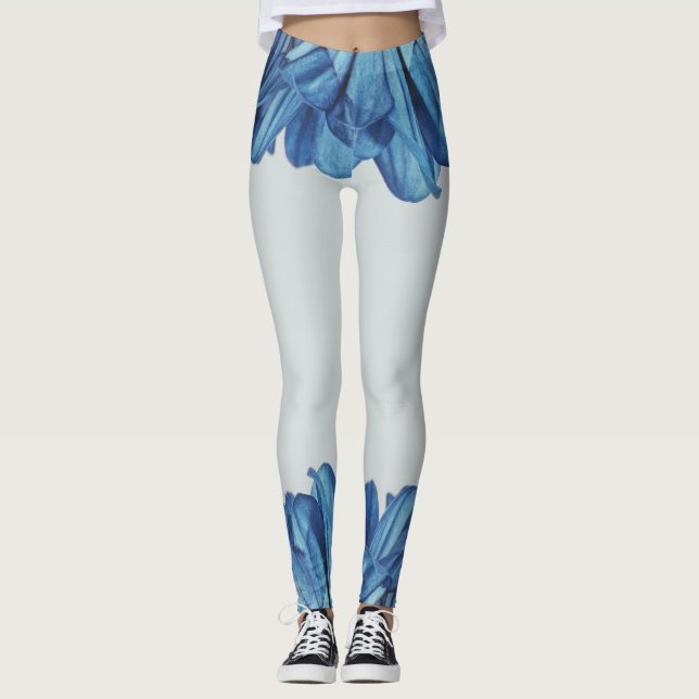 Leggings pétalos de rosa azules (Anverso)