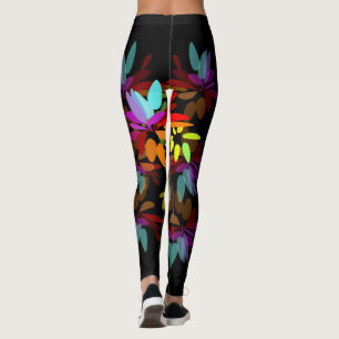 Leggings Pétalos eufóricos del arco iris del Hippie de