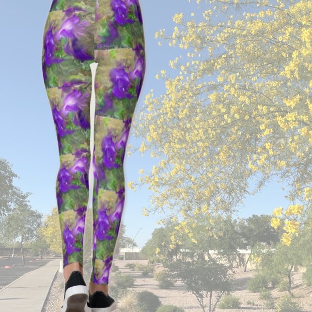 Leggings Petunias Púrpuras Abstracto (Subido por el creador)
