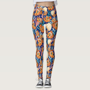 Leggings Pez payaso Dibujo animado lindo Familia Submarino