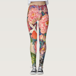Leggings Phantom Flower Carriage Nihonga