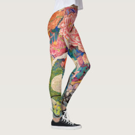 Leggings Phantom Flower Carriage Nihonga
