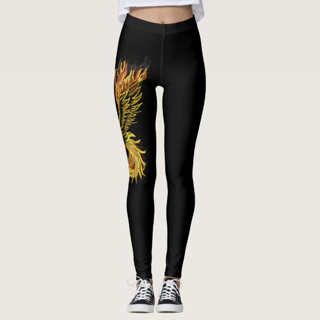 Leggings Phoenix que sube de las llamas (Anverso)