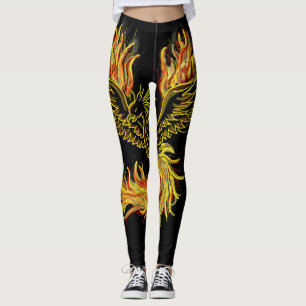 Leggings Phoenix que sube de las polainas del frente de