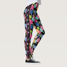 Leggings Pickle Esta Colorida Piernas De Bolas De Polvo Neg