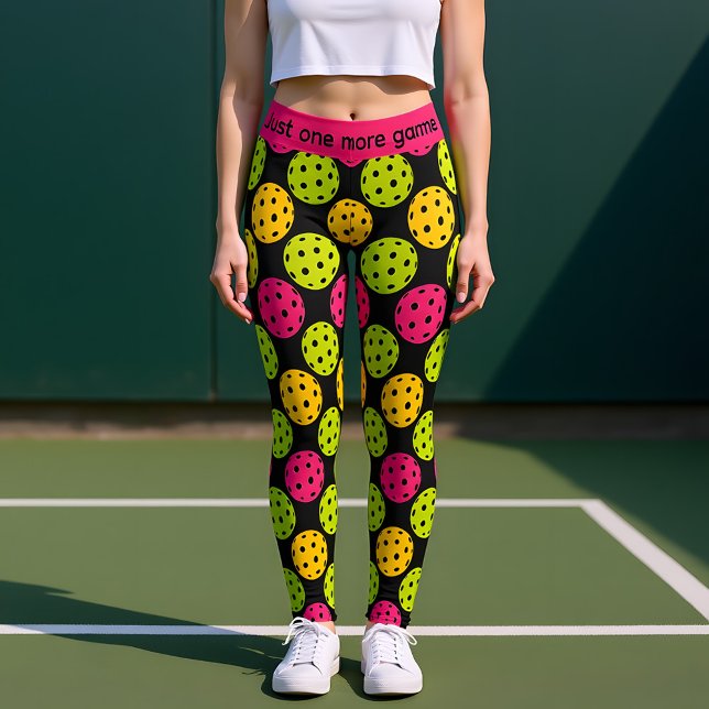 Leggings Pickleball polka dot (Pickleball polka dot leggings with customizable text)