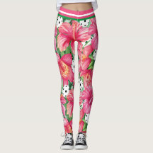 🌺 🌴 Pickleball tropical con huella pequeña de hi