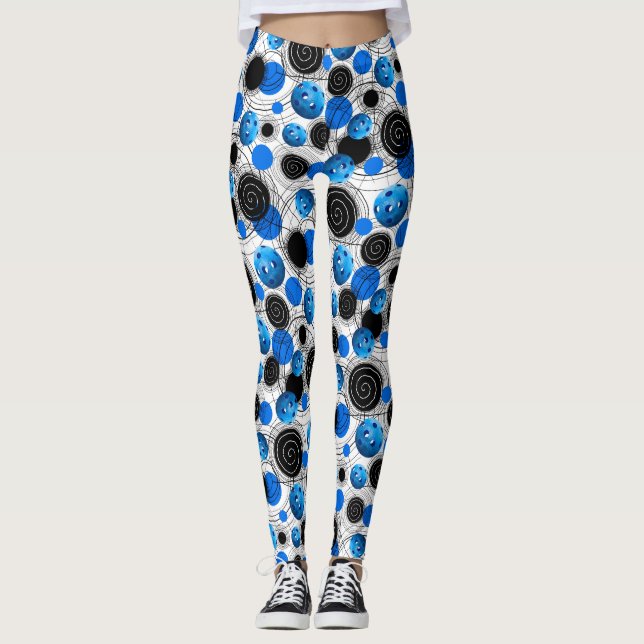 Leggings Pickleballs azul - polainas (Anverso)