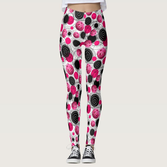 Leggings Pickleballs fucsia - polainas (Anverso)