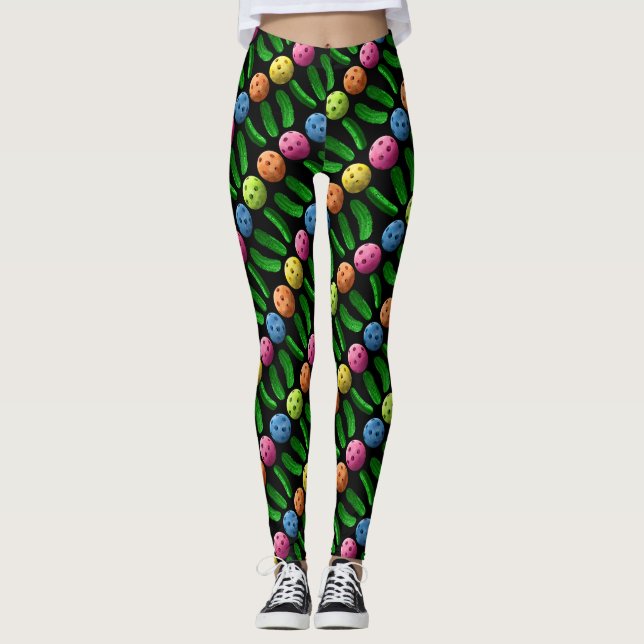Leggings Pickleballs y polainas de las salmueras (Anverso)