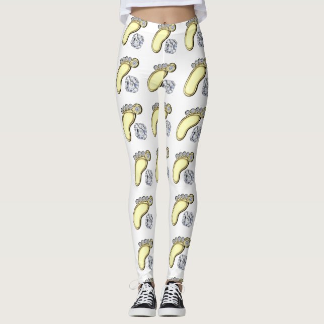 Leggings Pie de bebé dorado (Anverso)