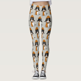 Leggings Piebald Dachshund| Perro Hipster Cute Patterado