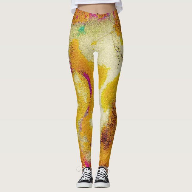 Leggings Piedra caliza en mostaza (Anverso)