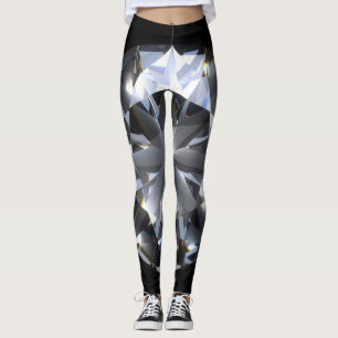Leggings Piedra de diamante: destello del espacio negro.