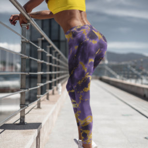 Leggings Piedra violeta de Relieve metalizado metálico de o