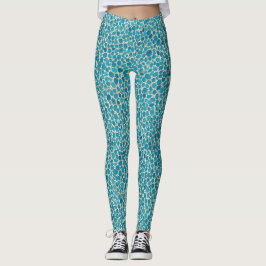 Leggings Piedras Azules Pastel de Moda Naturaleza Zen Acuar