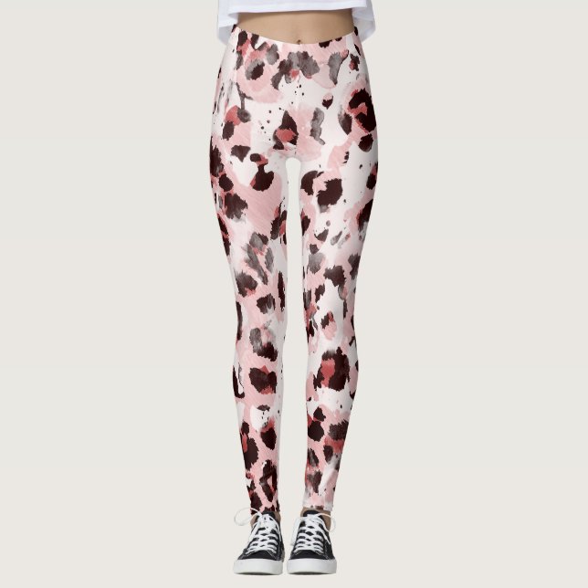 Leggings Piel de animales leopardo: Elegancia de tinte de t (Anverso)